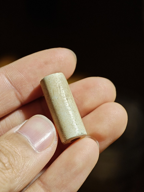 古玩玉器玉管珠真品鑒賞圖