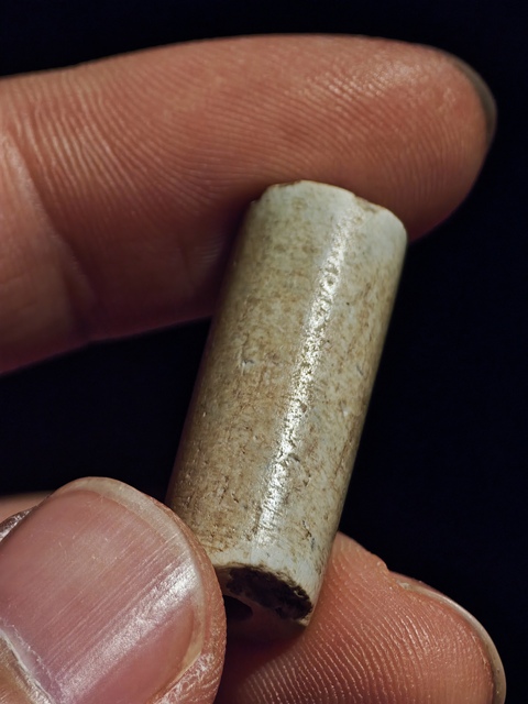 古玩玉器玉管珠真品鑒賞圖