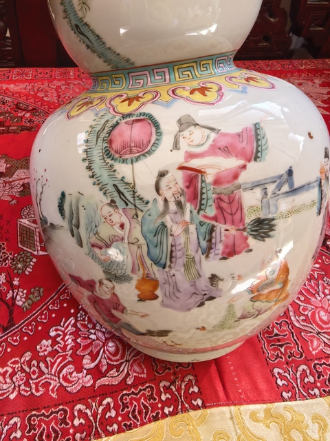 古玩陶瓷粉彩葫蘆瓶真品鑒賞圖