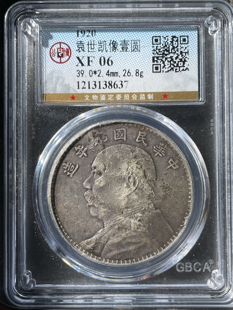 古玩錢幣民國九年袁像壹圓真品鑒賞圖