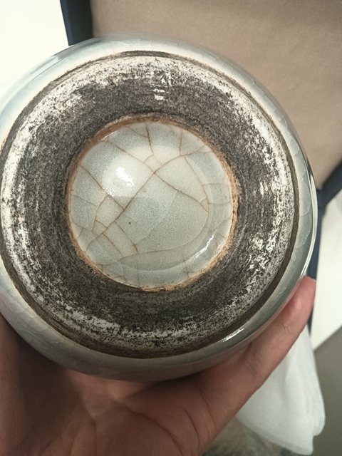 古玩陶瓷雙鋪首青釉罐真品鑒賞圖