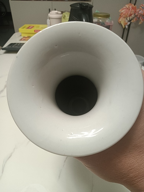 古玩陶瓷花鳥蝶紋青花觀音瓶真品鑒賞圖