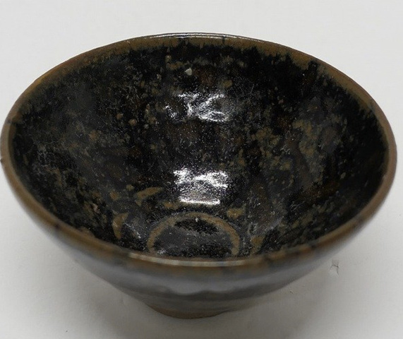古玩陶瓷吉州窯黑釉茶盞真品鑒賞圖