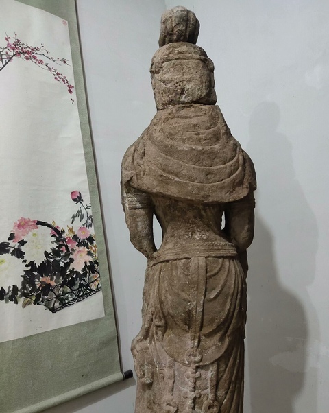 古玩雜項石刻觀音真品鑒賞圖