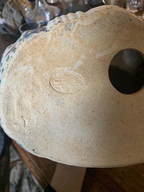 古玩陶瓷粉彩彌勒佛朔像真品鑒賞圖