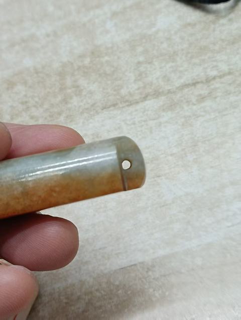 古玩玉器翡翠雕“素紋翎管”真品鑒賞圖