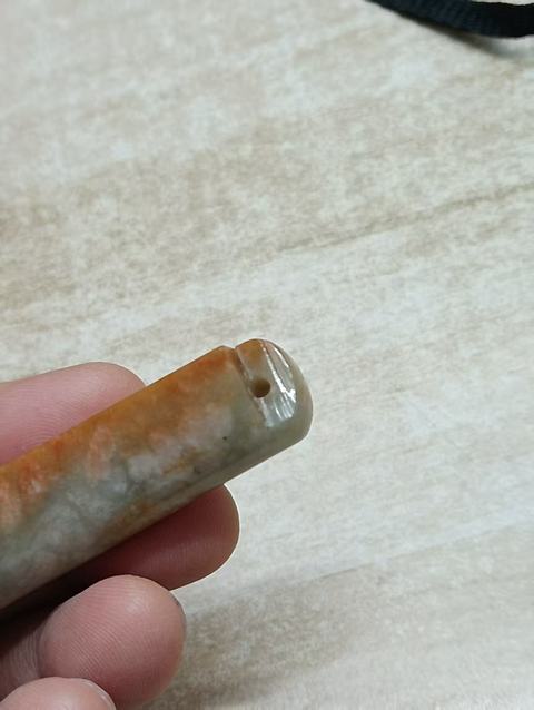 古玩玉器翡翠雕“素紋翎管”真品鑒賞圖