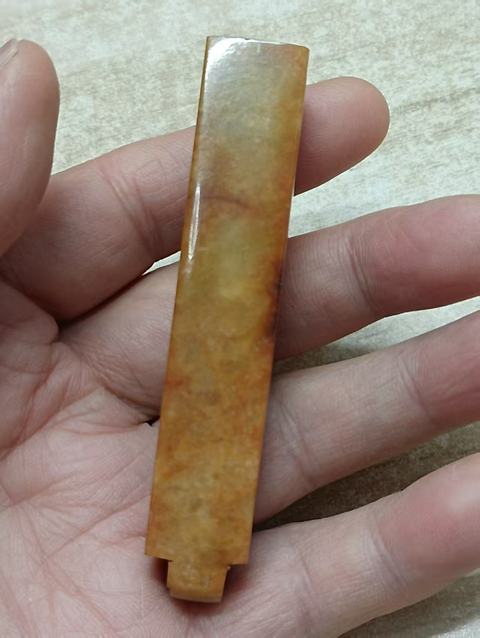 古玩玉器翡翠雕“素紋翎管”真品鑒賞圖