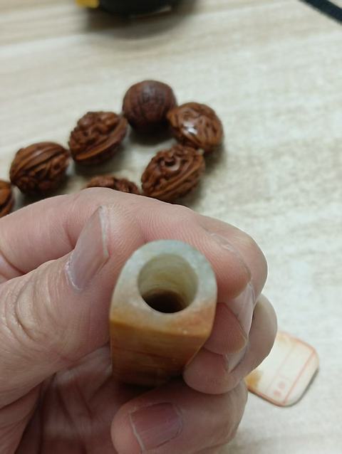 古玩玉器翡翠雕“素紋翎管”真品鑒賞圖