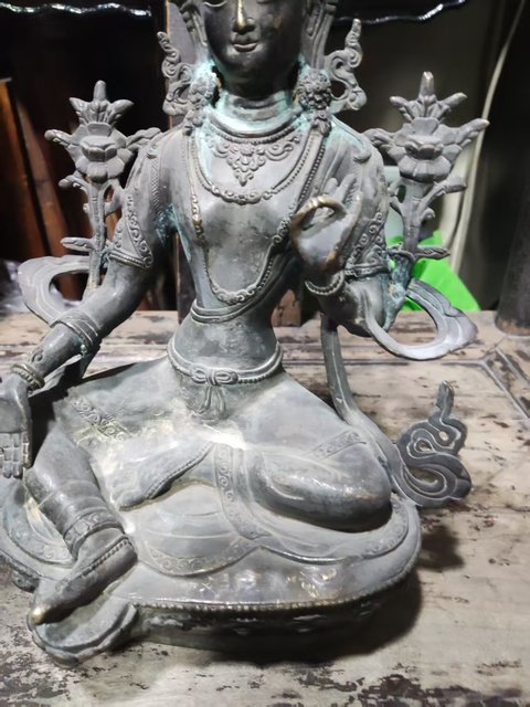 古玩銅器銅度母真品鑒賞圖