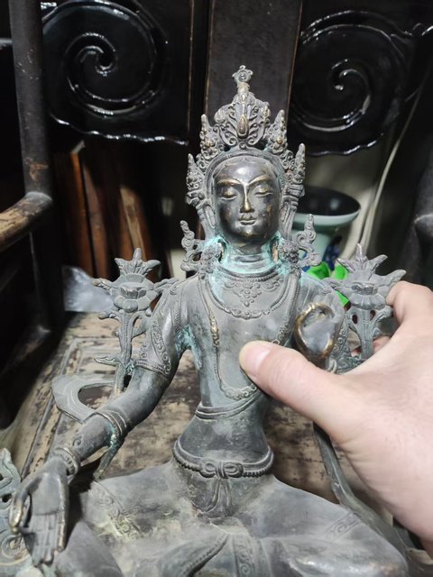 古玩銅器銅度母真品鑒賞圖