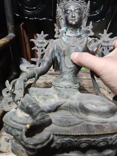 古玩銅器銅度母真品鑒賞圖