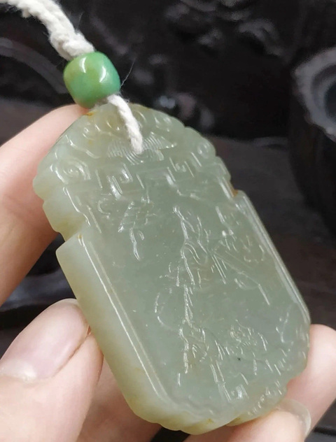 古玩玉器和田玉雕“人物故事”牌真品鑒賞圖