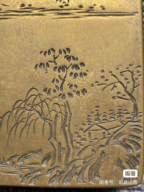 古玩銅器銅墨盒真品鑒賞圖