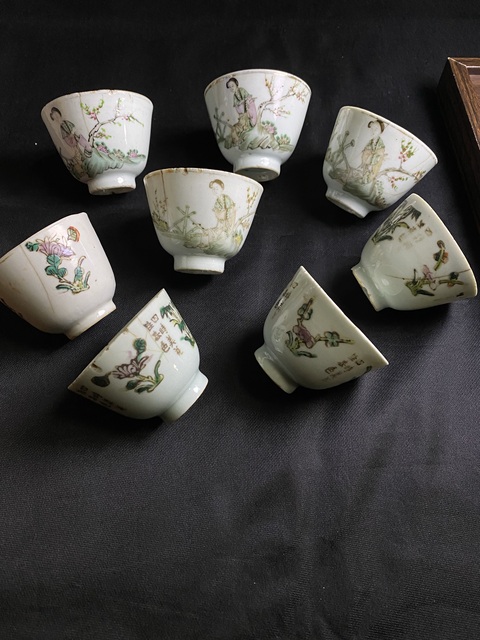 古玩陶瓷民國仕女紋粉彩杯拍賣，當(dāng)前價(jià)格88元