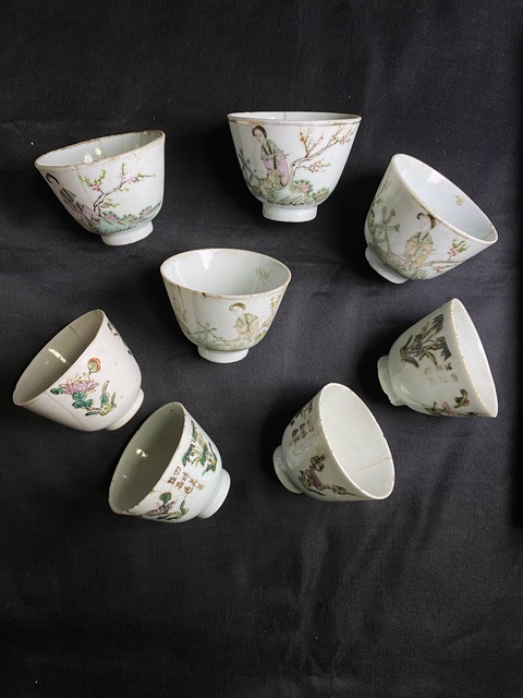 古玩陶瓷民國仕女紋粉彩杯拍賣，當(dāng)前價(jià)格88元