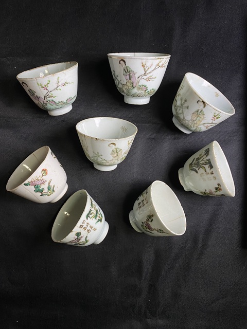 古玩陶瓷民國仕女紋粉彩杯拍賣，當(dāng)前價(jià)格88元