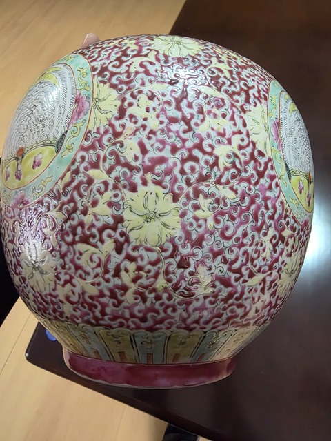 古玩陶瓷粉彩開窗團鶴紋宮燈拍賣，當前價格4600元