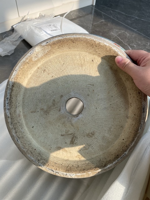 古玩陶瓷粉彩雞紋大花盆真品鑒賞圖