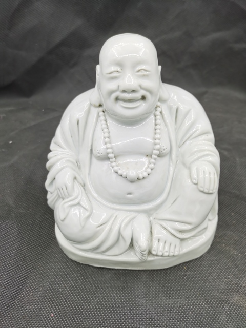 古玩陶瓷德化窯彌勒佛塑像真品鑒賞圖