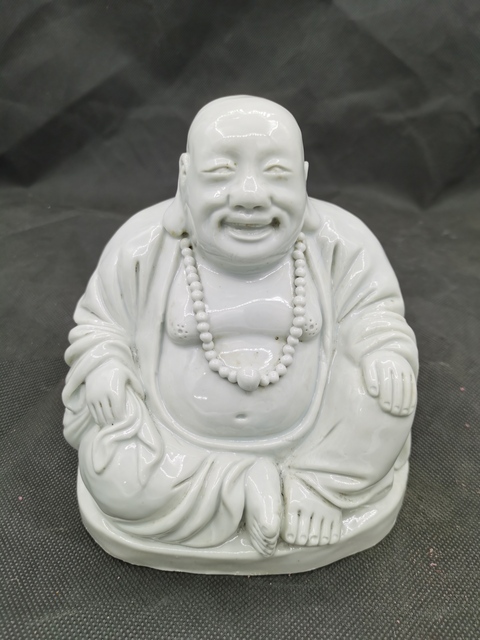 古玩陶瓷德化窯彌勒佛塑像真品鑒賞圖