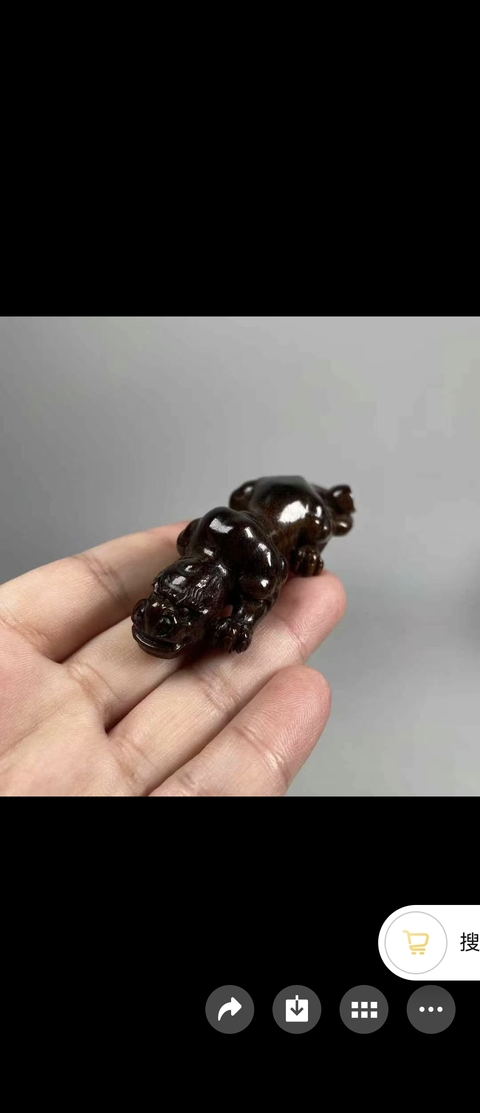 古玩雜項瑞獸擺件真品鑒賞圖