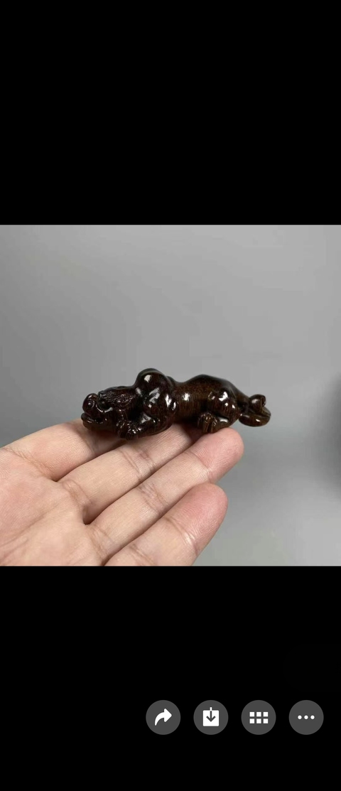 古玩雜項瑞獸擺件真品鑒賞圖