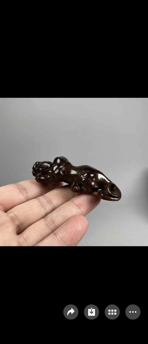 古玩雜項瑞獸擺件真品鑒賞圖