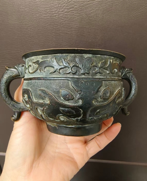 古玩雜項簋式爐真品鑒賞圖