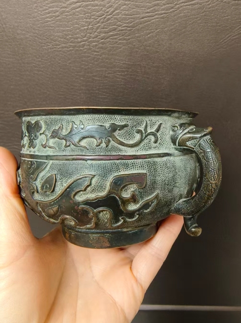 古玩雜項簋式爐真品鑒賞圖