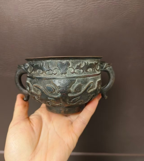 古玩雜項簋式爐真品鑒賞圖