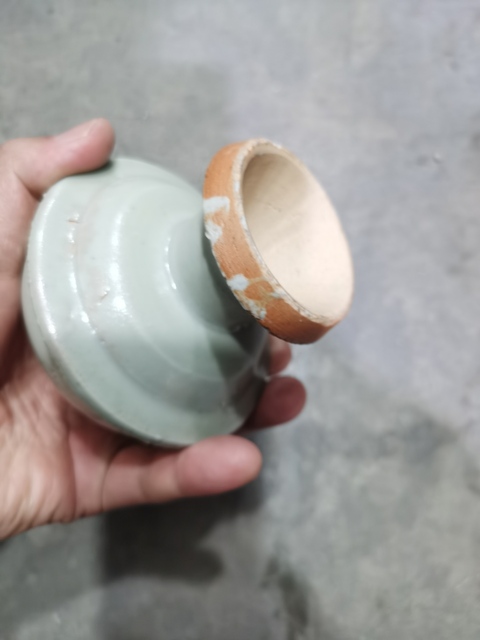 古玩陶瓷明代高足蓋盒真品鑒賞圖