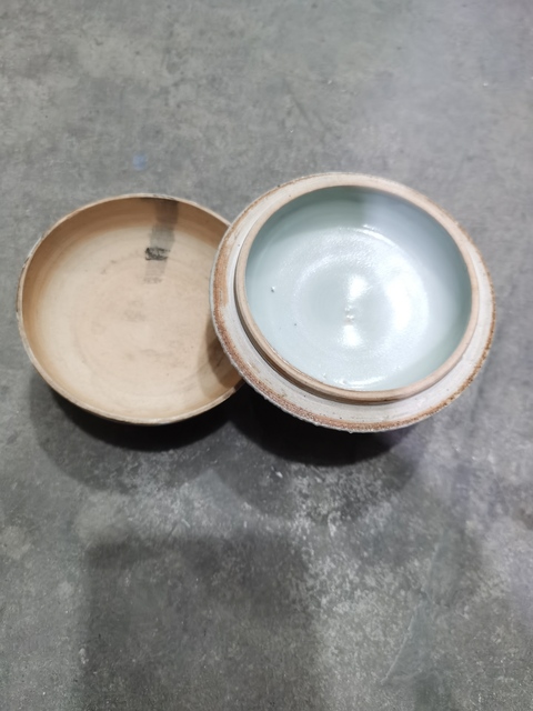 古玩陶瓷明代高足蓋盒真品鑒賞圖