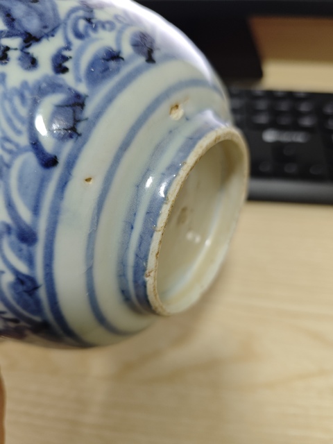 古玩陶瓷青花海馬碗真品鑒賞圖