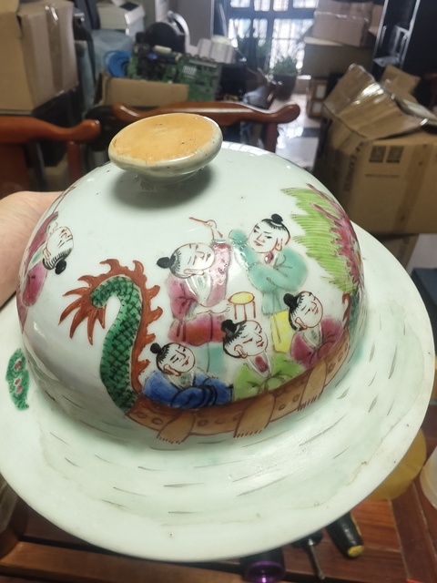 古玩陶瓷百子鬧春將軍罐真品鑒賞圖