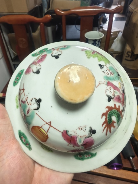 古玩陶瓷百子鬧春將軍罐真品鑒賞圖