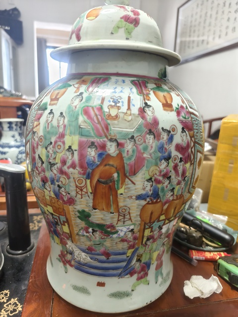 古玩陶瓷百子鬧春將軍罐真品鑒賞圖