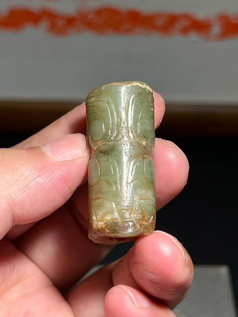 古玩玉器玉勒子真品鑒賞圖