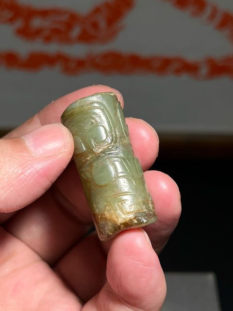 古玩玉器玉勒子真品鑒賞圖