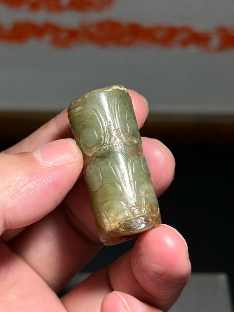 古玩玉器玉勒子真品鑒賞圖