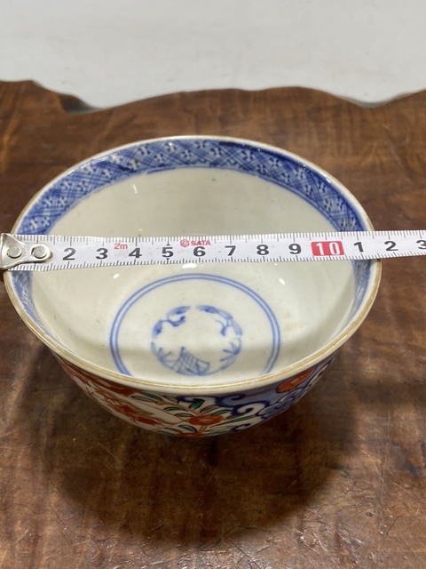 古玩陶瓷大明年制款清末民初青花五彩蓋碗拍賣(mài)，當(dāng)前價(jià)格299元