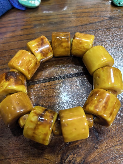 古玩玉器蜜蠟手串真品鑒賞圖