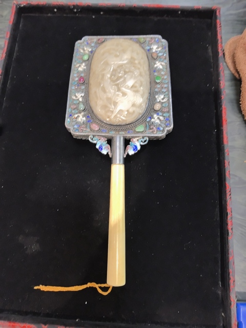 古玩玉器多寶鏡子真品鑒賞圖