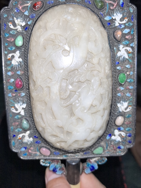 古玩玉器多寶鏡子真品鑒賞圖