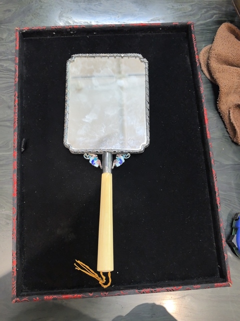 古玩玉器多寶鏡子真品鑒賞圖