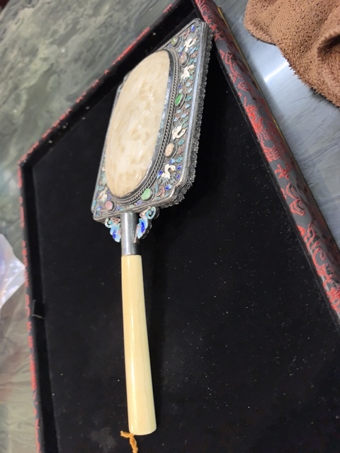 古玩玉器多寶鏡子真品鑒賞圖