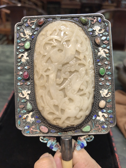 古玩玉器多寶鏡子真品鑒賞圖