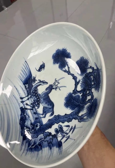 古玩陶瓷雍正青花盤(pán)真品鑒賞圖