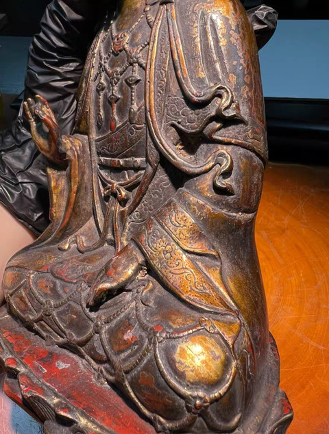 古玩銅器銅菩薩像真品鑒賞圖