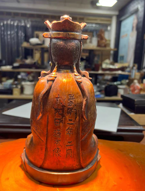 古玩銅器銅菩薩像真品鑒賞圖